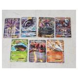 7 Pokémon Trading Cards Featuring Holo and Full-Ar