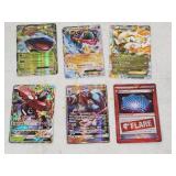 Six Pokemon Trading Cards Including GX and EX Vari