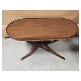 Coffee Table Brass Clawfoot w/ Glass Protector