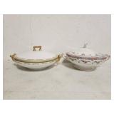 Theodore Haviland and Porcelain Covered Serving Di