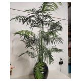 Artificial Palm Tree in Black Ceramic Planter, 65×