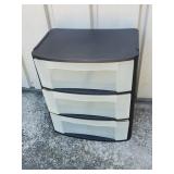 Sterilite 3-Drawer Plastic Storage Unit, 25×22×16