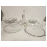 Clear Glass Tableware Set with Decanter and Servin