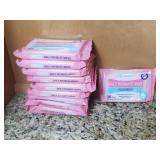 9 Packs of Solimo Daily Intimate Wipes, Flushable,