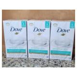 Three 6-Bar Packs of Dove Sensitive Skin Beauty Ba