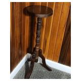 Turned Wood Pedestal Plant Stand