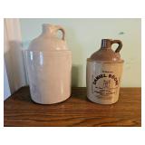 Two Stoneware Jugs, Including Daniel Boone Example