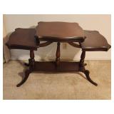 Three-Tier Wooden Side Table with Claw Feet