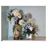 Decorative Vases with Artificial Floral Arrangemen