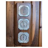 Wood Panel Weather Station with Metal Dials