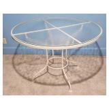 Round Glass Patio Table With Metal Frame