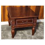 Wooden End Table with Single Drawer