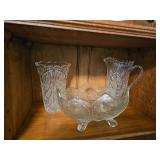 Cut Glass Vase, Bowl, and Pitcher Set