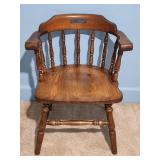 Wood Spindle-Back Captains Chair