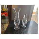 Marquis by Waterford Etched Glass Vase and Perfume