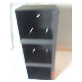 Black Plastic CD Storage Tower with Three Compartm