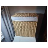 Woven Basket Hamper With Fabric Liner