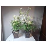 Floral Arrangements in Decorative Planters