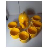 Yellow Bee-Themed Teapot and Mug Set