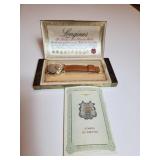 Longines 14K Gold Watch with Box and Booklet