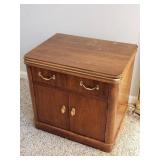 Thomasville Wood Cabinet With Brass Hardware