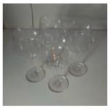 4 Clear Glass Wine Cups