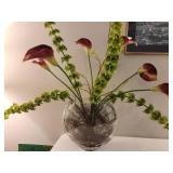 Glass Vase with Decorative Foliage, 38×54