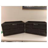 Two Collapsible InstaCrate Storage Bins