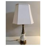 Mid 20th Century Stiffel Stlye Brass and White Por