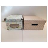 Decorative Storage Boxes with Floral and Polka Dot