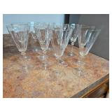 12pc Gold-Rimmed Fine Crystal Stemware