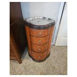 Bogart Four-Drawer Cylindrical Table with Tray Top