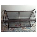 Metal Mesh Storage Rack With Two Tiers