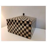 Checkered Decorative Box with Lid