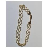 14K Gold Beaded Bracelet, 8-Inch, 6.7g