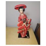 Japanese Hakata Doll in Red Kimono