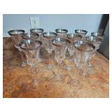 12 Crown Jewel Crystal Wine Glasses