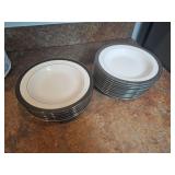 17pc Mikasa Bone China Soup Bowls, Crown Jewel