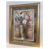 Framed Floral Artwork, 36.5×46.5