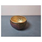 Iridescent Ceramic Bowl with Gold Interior