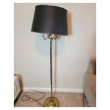Brass Floor Lamp with Black Shade, 58ï¿½16ï¿½16