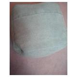 Square Upholstered Cushion, Green Fabric