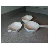 Three CorningWare Dishes with Handles