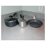 Three Pots and Pans with Lids