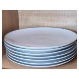 7 White Ceramic Dinner Plates
