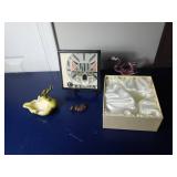 Decorative Figurines, Art Tile, and Display Box Lo