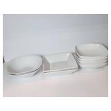 White Porcelain Bowls and Plates