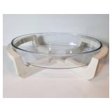 Glass Baking Dish with Wooden Holder