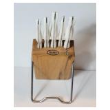Cutco Knife Set with Wood Block Holder