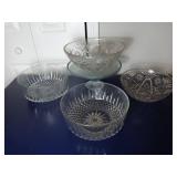 Pressed Glass Bowls and Pedestal